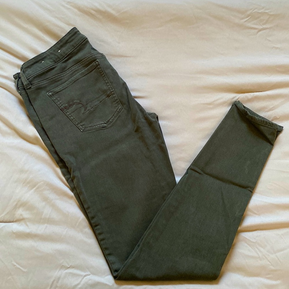 American Eagle Jeggings- olive green